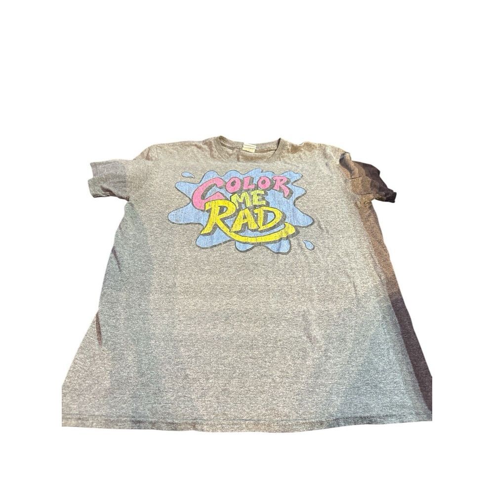 Neon Color Me Rad Shirt Gray Short Sleeve Adult M‎